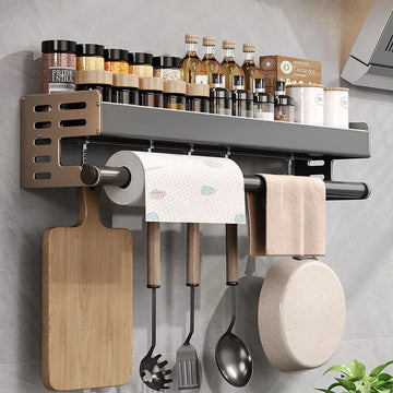 🍴 Elegant Wall-Mounted Spice Rack – Style &amp; Organisation for Your Kitchen